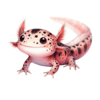Dětské bílé tričko s růžovým axolotlem – unikátní potisk