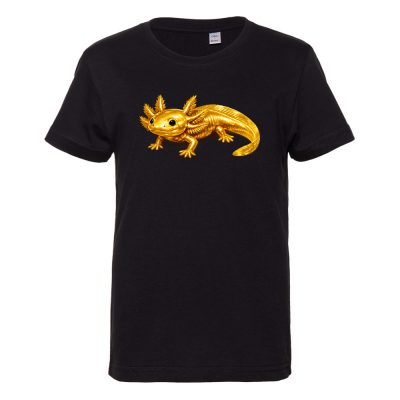 Dětské tričko se zlatým axolotlem