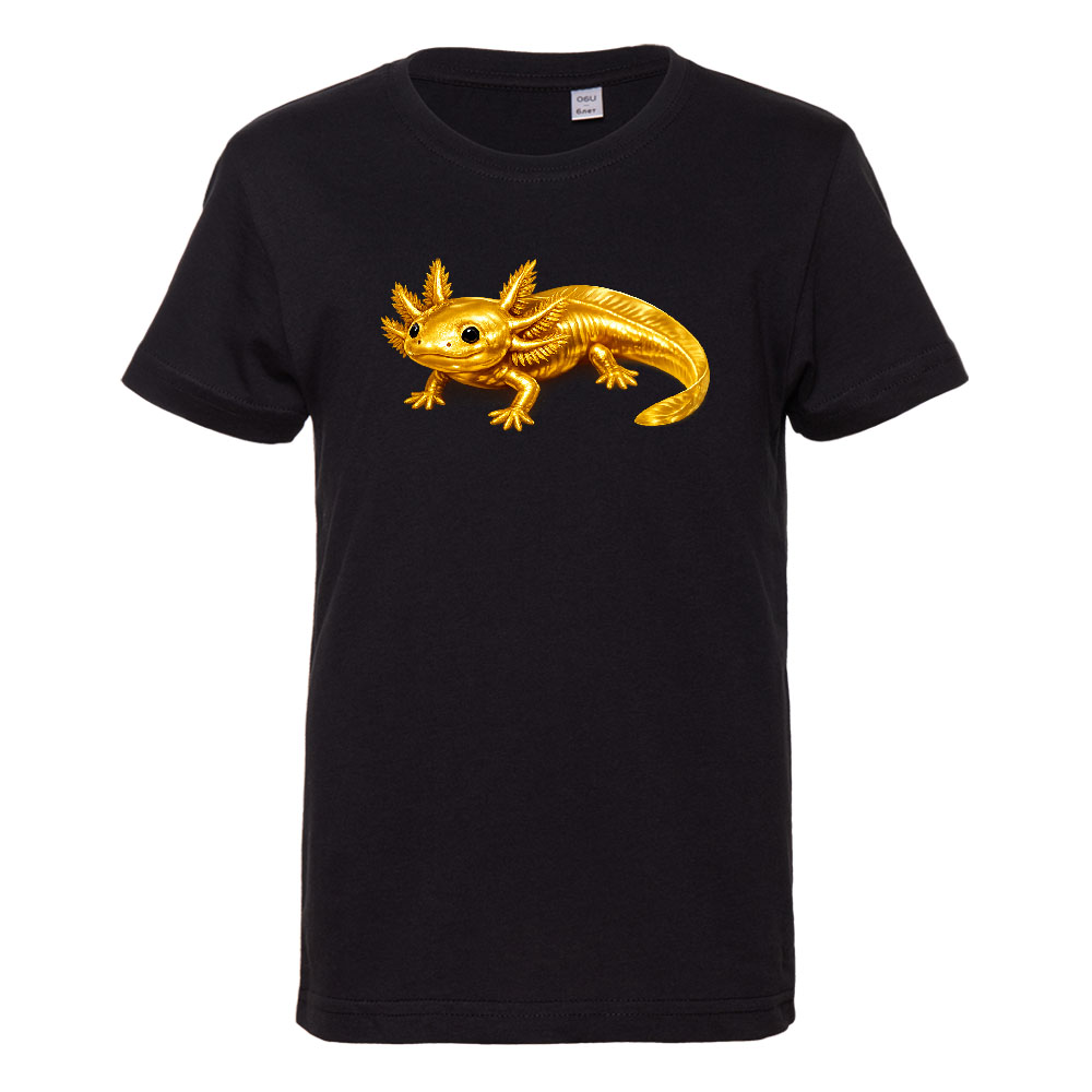 Dětské tričko se zlatým axolotlem Dětské tričko se zlatým axolotlem