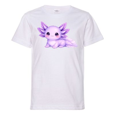 Dětské tričko s levandulovým axolotlem
