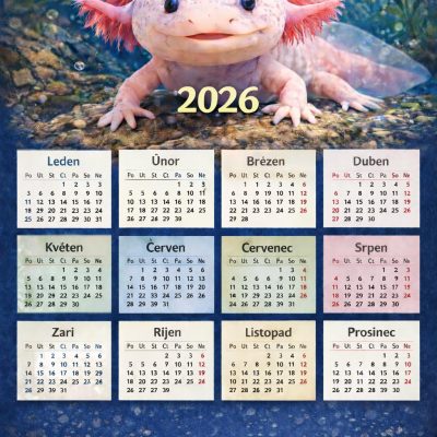 Nástěnný kalendář 2026 – Axolotl Collection
